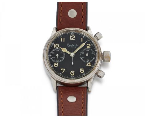 HANHARTChronograph. Art der Uhr: Armbanduhr. Herkunft: Deutschland. Datierung: Um 1940. Werk: Handaufzug, Cal. 15. Gehäuse/Ar
