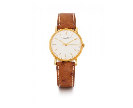 IWCArmbanduhr. Herkunft: Schweiz, Schaffhausen. Datierung: 1969. Werk: Handaufzug, Cal. C 402. Gehäuse/Armband: 750/- Gelbgol