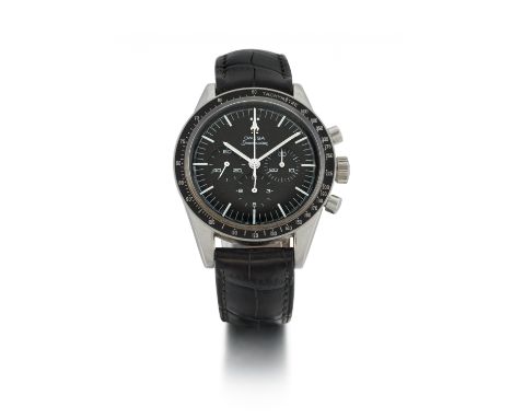 OMEGASpeedmaster. Art der Uhr: Chronograph. Herkunft: Schweiz, Biel. Werk: Handaufzug, Cal. 321. Gehäuse/Armband: Stahl, Lede