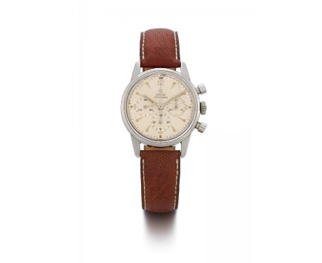 OMEGASeamaster. Art der Uhr: Chronograph. Herkunft: Schweiz, Biel. Datierung: 1964. Werk: Handaufzug, Cal. 321. Gehäuse/Armba
