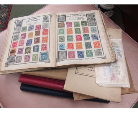 A collection of stamp albums including Victorian, Commonwealth and WWII German