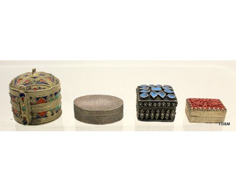 A collection of 4 trinket boxes