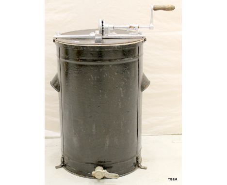An unusual vintage Bee honey churn. Approx 86cm x 60 cm