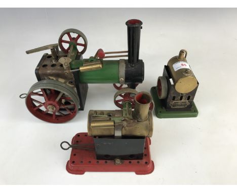 A Mammod live steam traction engine and two stationary engines