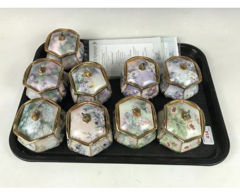 Nine musical trinket boxes