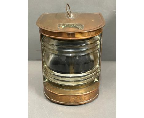 A copper nautical "Stern" lantern 
