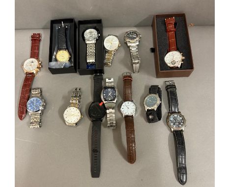 A quantity of gentleman's wristwatches various makers to include Casio, Sekonda and Kintued 