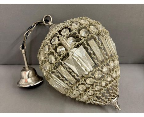 Art Nouveau style tear drop shaped chandelier light 