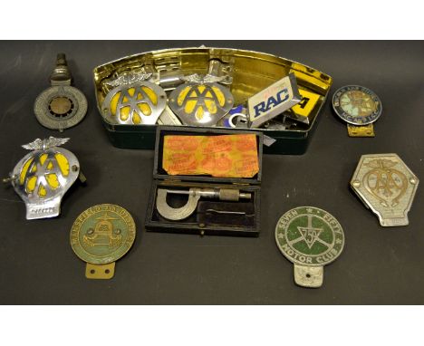 Automobelia - enamel RAC, AA regional motoring clubs including Mansfield and District; qty 