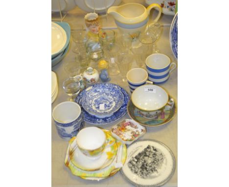 A set of four early 19th century jelly glasses; others, singular; penny licks; a Chinese famille verte tea cup, c.1870; a sim