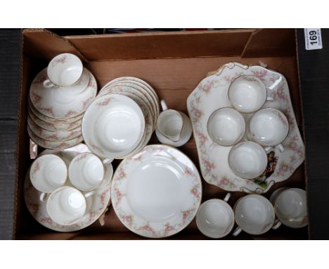 A collection of Cauldon teaware including side plates, cups,saucers serving plates etc (38) 