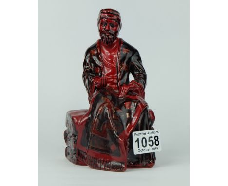 Royal Doulton flambe figure The Carpet Seller (hairline crack to base) HN3277