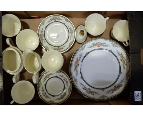 A collection of pottery to include Minton Asquith and Stanwood part dinner set including plates, cups and saucers, side plate