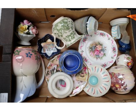 A collection of items to include Poole pottery items, Royal Albert plates, Masons bowls etc 