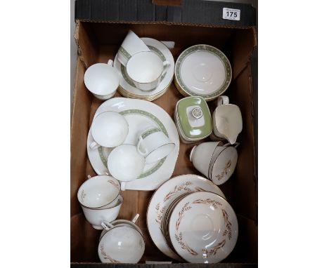 Royal Doulton Rondelay and Autumn Breezes teaware including cups, saucers, sandwich plates, side plates etc (39)