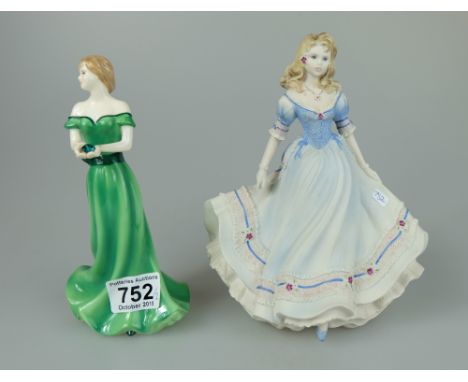 Coalport figurine First Love and Royal Worcester figurine Gemini (2)