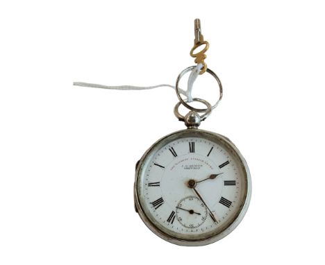 SILVER POCKET WATCH - HALLMARKED FOR CHESTER - GOOD WORKING ORDER 