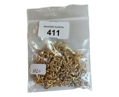 BAG OF CHAINS TO INCLUDE SILVER 