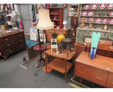 A retro tea trolley and standard lamp (2)