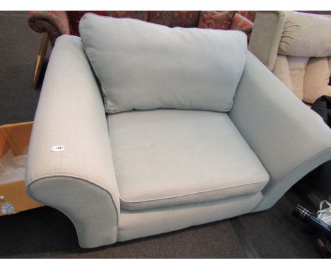 A chenille fabric 'love seat' sofa   