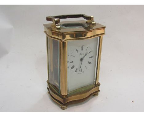 A Henley brass cased carriage clock with Roman numeral dial