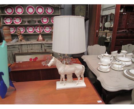 A horse design table lamp with shade