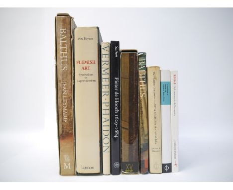 A collection of nine assorted art books, including artists associated with classical, golden age, baroque styles etc, includi