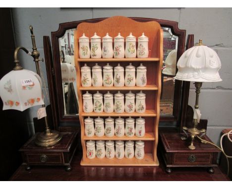 A quantity of "The Flower Fairy" spice jars by Gresham Marketing with rack