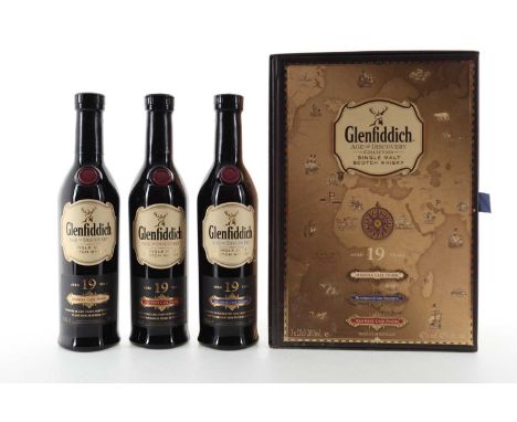 GLENFIDDICH AGE OF DISCOVERY BOURBON CASK, MADEIRA CASK AND RED WINE CASK (3X20CL) SPEYSIDE SINGLE MALT  All 40% ABV / 20cl  