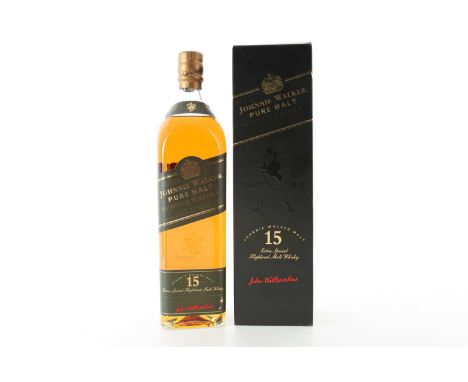JOHNNIE WALKER 15 YEAR OLD GREEN LABEL 1L PURE MALT  43% ABV / 1L  When John Walker opened a grocery, wine and spirits shop i