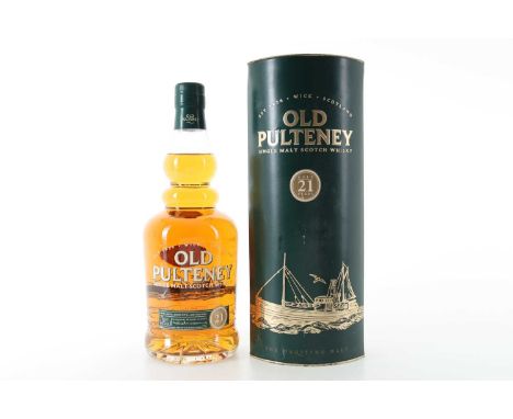 OLD PULTENEY 21 YEAR OLD HIGHLAND SINGLE MALT  46% ABV / 70cl  Established in 1826 to satiate the local fishing community’s t