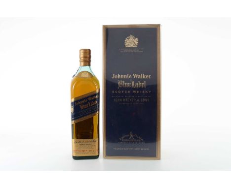 JOHNNIE WALKER BLUE LABEL BLENDED WHISKY  40% ABV / 70cl  When John Walker opened a grocery, wine and spirits shop in the Ayr