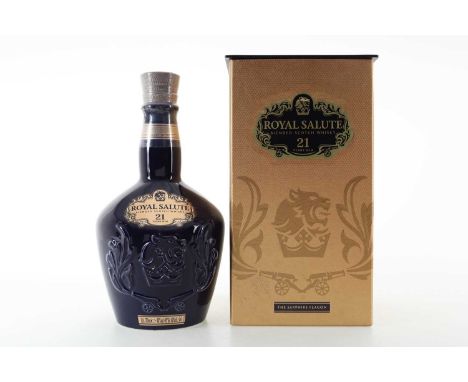 CHIVAS ROYAL SALUTE 21 YEAR OLD SAPPHIRE DECANTER BLENDED WHISKY 40% ABV / 70cl