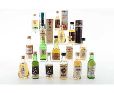 45 ASSORTED SINGLE MALT MINIATURES INCLUDING SPRINGBANK 21 YEAR OLD  Springbank 21 Year Old, Springbank 12 Year Old x2, Mortl