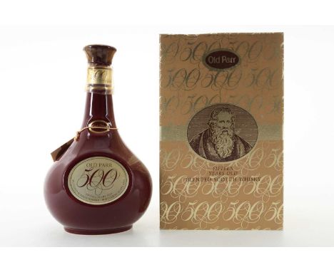 OLD PARR 500 15 YEAR OLD CERAMIC DECANTER 75CL BLENDED WHISKY 43% ABV / 75CLThere is some damage to the seal. Please see addi