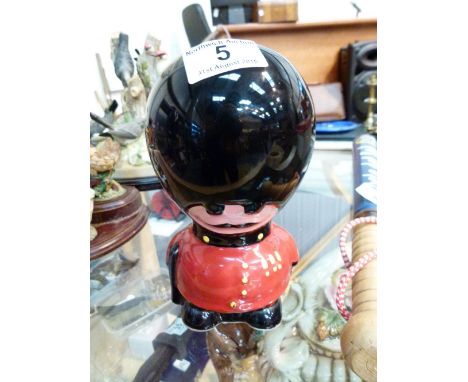 1960s ceramic Guardsman money box