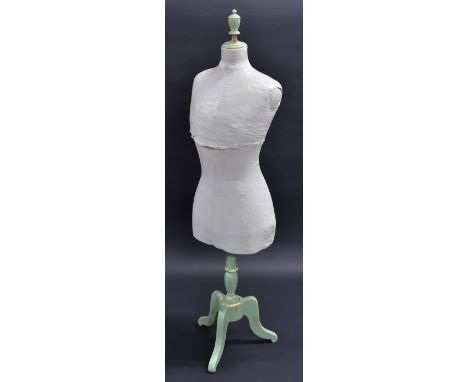 A late 19th Century French female mannequin by Stockman, urn finial, turned tripod stand