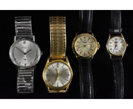 Watches - a retro Rotary wrist watches, silver dial, Arabic numerals, minute track, subsidiary seconds, manual wind 17 jewel 