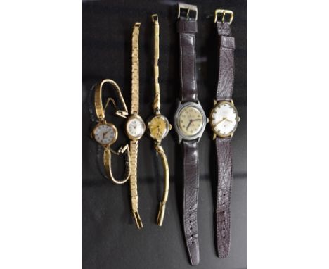Watches - a Summit incabloc gentleman's 9ct gold cased dress watch, brushed dial, block batons, subsidiary seconds, manual mo