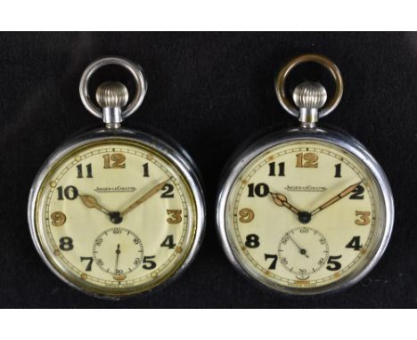 Jaeger-Lecoultre  - a military issue world war II GSTP open face pocket watch, luminous Arabic numerals, minute track, subsid