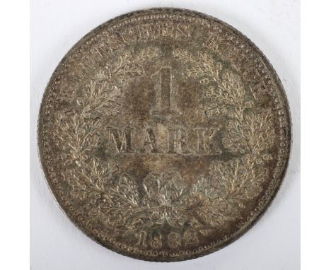 Germany, Wilhelm I, One Mark, 1882 G (Staatliche Munze Baden-Wurttemberg), low mintage, choice and toned