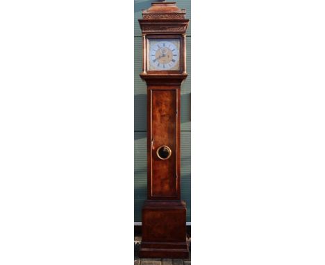 A fine 17th century William III walnut 8-day longcase clock, John Kingsnorth circa 1695, the case (restored) of burr walnut w