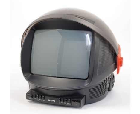 A Philips 'Discoverer' limited edition television, c.1983, designed as a 'space helmet' with adjustable visor to enhance cont