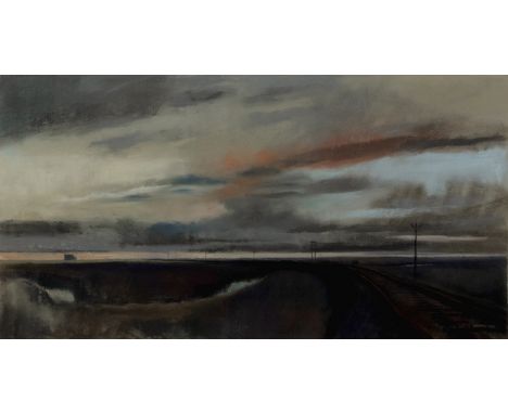 Lionel Playford,&nbsp;British b.1959 -&nbsp;North Penine Watershed, 2006;&nbsp;oil on board, signed and titled to the reverse