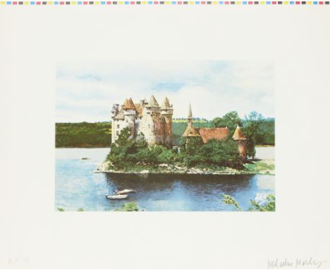 Malcolm Morley,  British-American 1931-2018,Rhine Chateau (from the Radical Realism I portfolio), 1972;   offset lithograph o