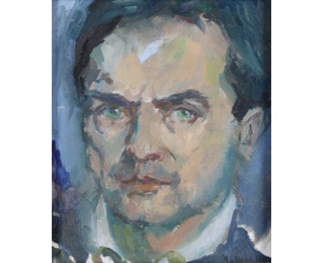 Yolanda Sonnabend,&nbsp;British 1935-2015 -&nbsp;Male portrait;&nbsp;oil on canvas, signed lower right 'Y Sonnabend', 29 x 24
