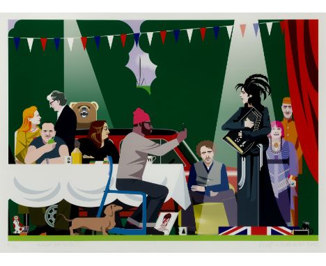 Clifford Richards,  British 20th/21st Century,A Mad Tea-Party II, 2012; giclée print in colours on wove,  signed, dated, titl