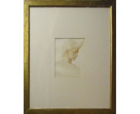 AFTER MICHELANGELO 'Study of a Woman's Head', lithograph, 20cm x 16cm framed and glazed. 