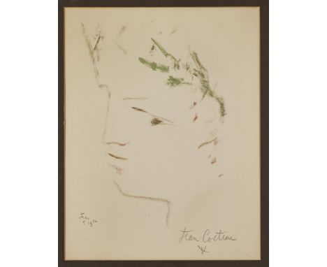 JEAN COCTEAU 'Figure in Profile', original lithograph, 1954, signed in pencil lower right.(Subject to ARR - please see Buyers