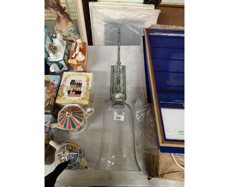 A VINTAGE STYLE GREEN METAL STORM LAMP 